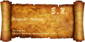 Bognár Múzsa névjegykártya